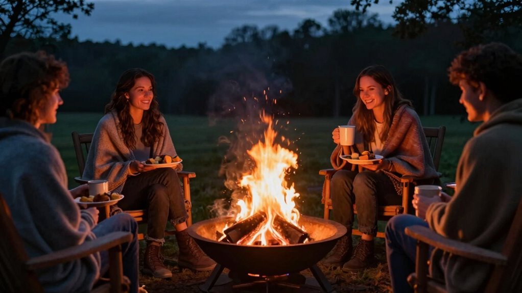 outdoor fire pit safety and ambiance