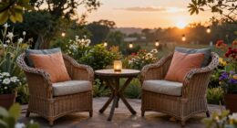 relaxing outdoor seating ambiance