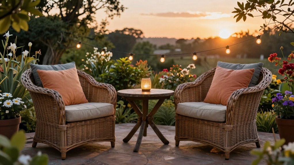 relaxing outdoor seating ambiance