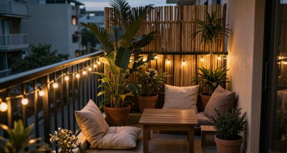 small balcony romantic lighting